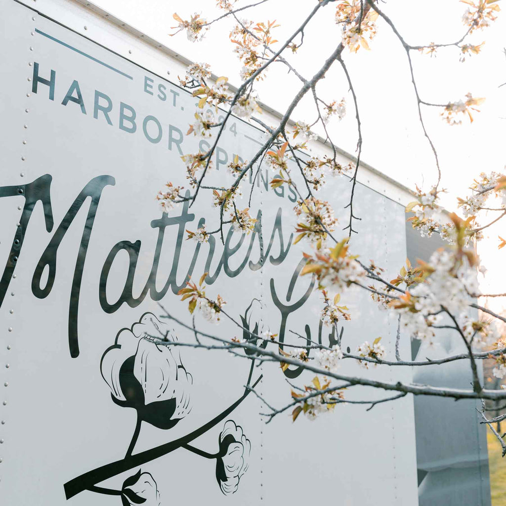 Harbor Springs Mattress Delivery Truck delivering to Traverse City.