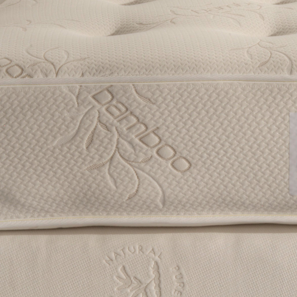 Picture of natural and organic latex mattress with bamboo mattress ticking made by Harbor Springs Mattress Co.